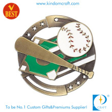 High Quality Cheap Price Metal Special Design 3D Baseball Medal with Hollow out